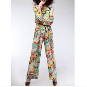 Anthropologie Multicolor Floral Jumpsuit